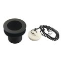 Kingston Brass 112 Chain and Stopper Tub Drain with 134 Body Thread, Matte Black DSP17MB